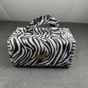 JM New York‎ Zebra Print Cosmetic Travel Bag Organizer Roll Up